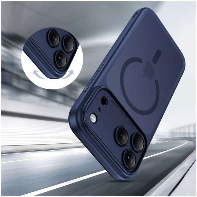 Hülle MagPeak MagSafe CC für iPhone 17 Pro, Matte Deep Blue, Tech-Protect