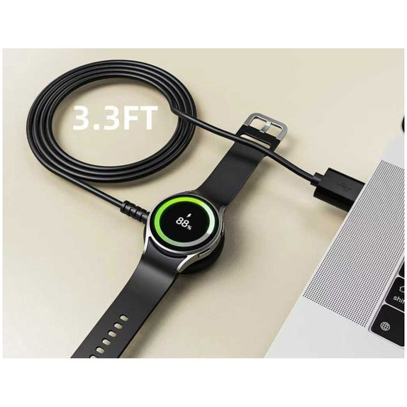 Kabel MC03 Ultraboost Magnetic Charging USB Cable 100cm für Samsung Watch, schwarz, Tech-Protect