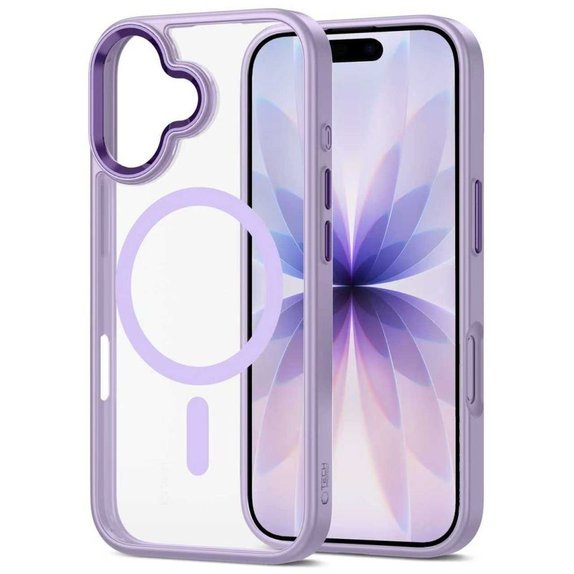 Hülle MagMat MagSafe für iPhone 17, Lavender/Clear, Tech-Protect