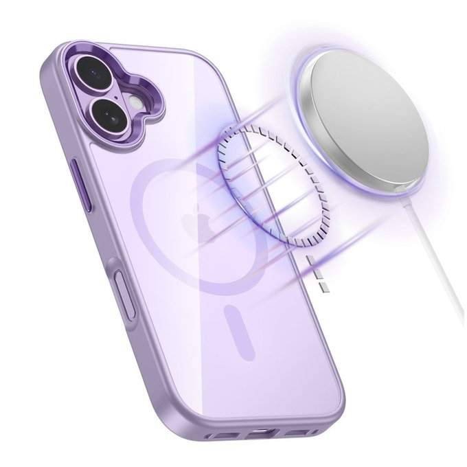 Hülle MagMat MagSafe für iPhone 17, Lavender/Clear, Tech-Protect
