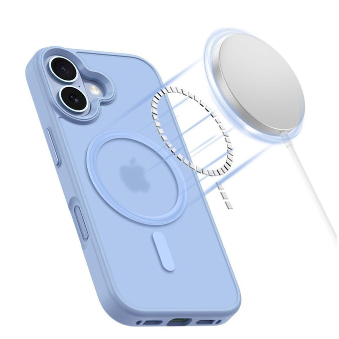 Hülle MagMat MagSafe für iPhone 17, Matte Mist Blue, Tech-Protect