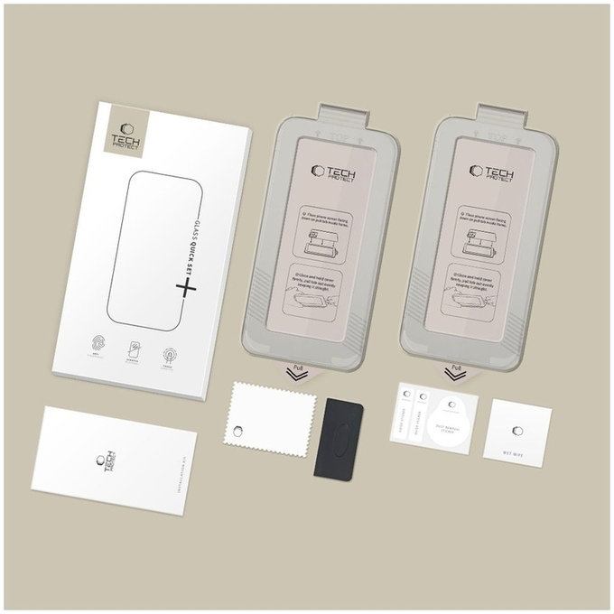 Panzerglas Quick Set+ 2-Pack für Samsung S26, Black, Tech-Protect
