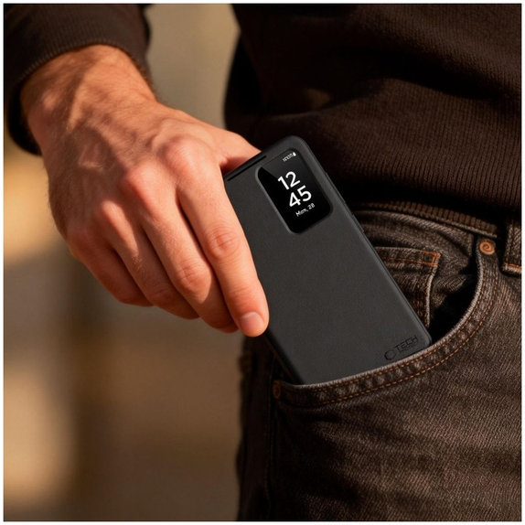 Hülle Smart Wallet für Samsung S26, Matte Black, Tech-Protect
