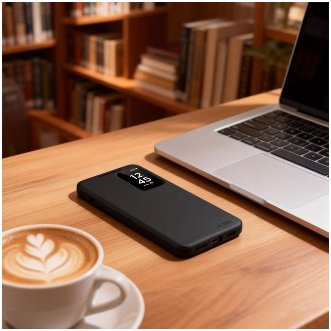 Hülle Smart Wallet für Samsung S26, Matte Black, Tech-Protect
