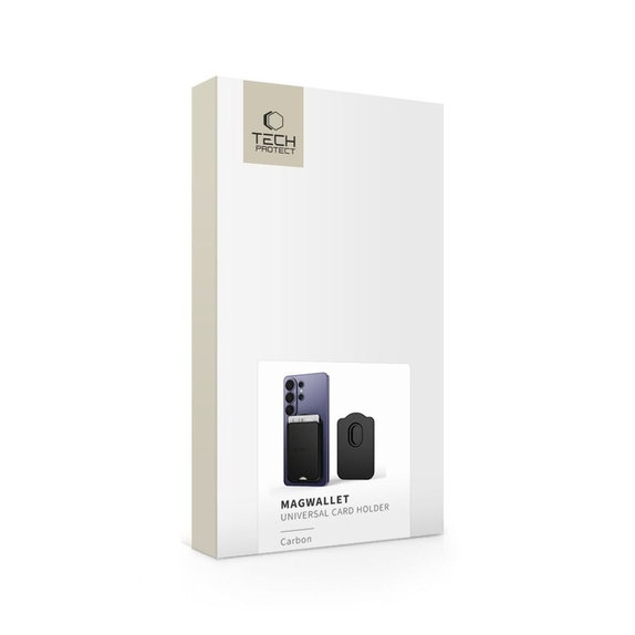 MagSafe Kartenhalter CH02 Magwallet MagSafe Universal Magnetic Card Holder Carbon, Tech-Protect
