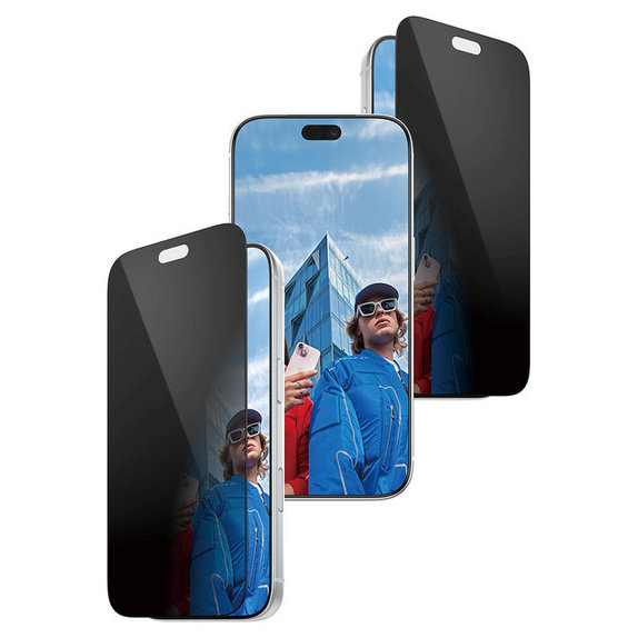 Schutzglas UWF 2-Way Privacy mit Applikator für iPhone 18 Pro, Schwarz, PanzerGlass
