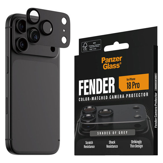 Fender Kameraobjektivschutz für iPhone 18 Pro, Shades of Grey, PanzerGlass