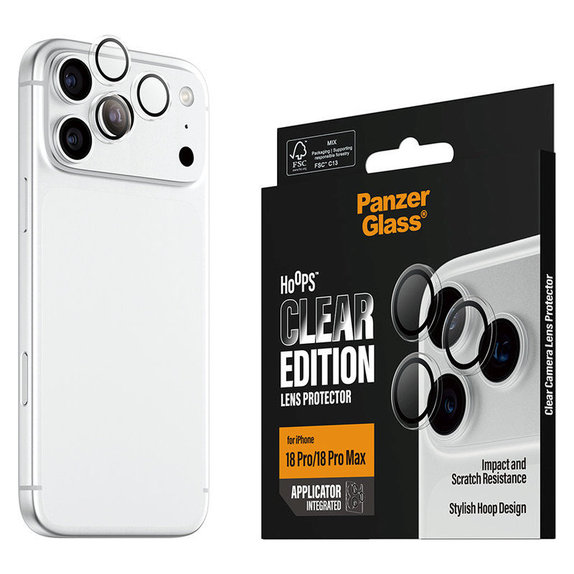 Kameralinsenschutz Hoops für iPhone 18 Pro/18 Pro Max, Transparent, PanzerGlass