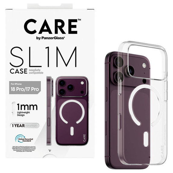 Hülle SL1M mit MagSAFE für iPhone 18 Pro/17 Pro/16e, Transparent, PanzerGlass