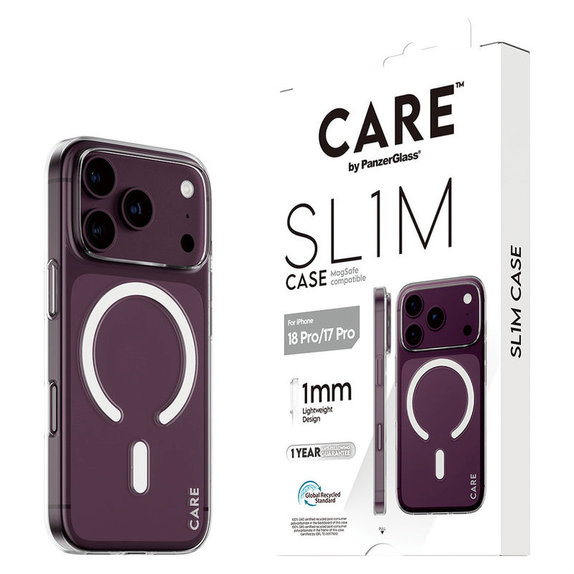 Hülle SL1M mit MagSAFE für iPhone 18 Pro/17 Pro/16e, Transparent, PanzerGlass