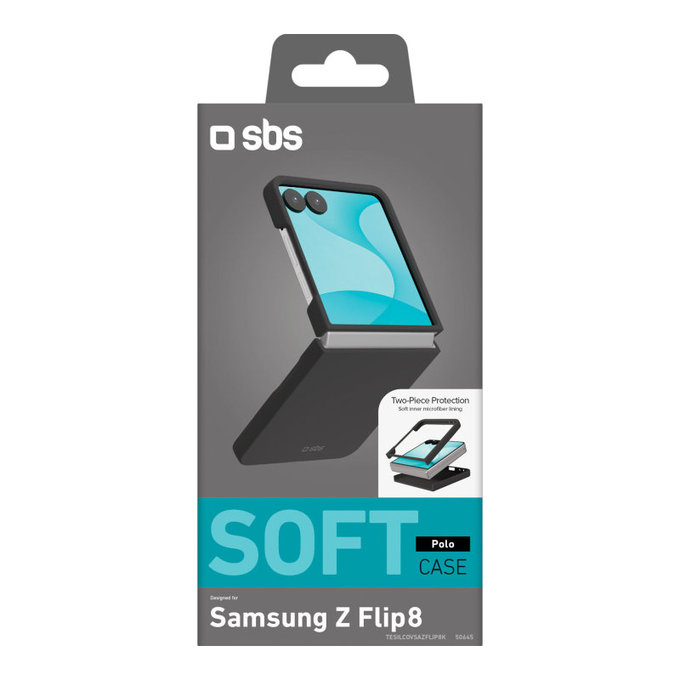 Hülle Instinct für Samsung Galaxy Z Flip8, Schwarz, SBS