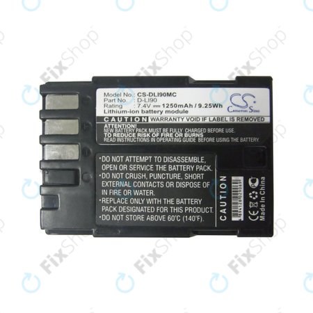 Batterie für Pentax 645d, K-5, 1250mAh, Li-Ion, 7.4V, D-LI90, HQ