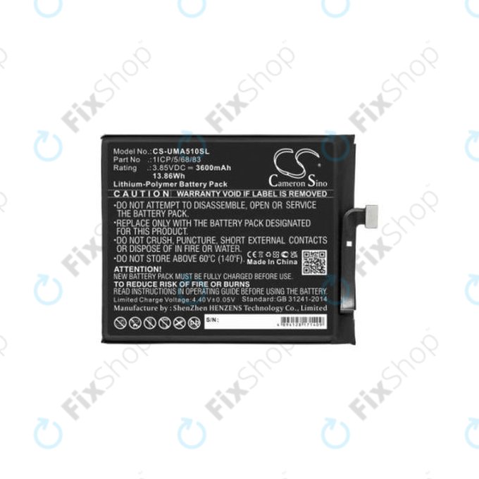 Umidigi A5 Pro - Akku Batterie 1ICP/5/68/83 3600mAh HQ