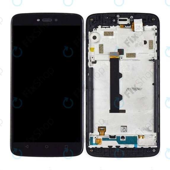 Motorola Moto C XT1754 - LCD Display + Touchscreen Front Glas + Rahmen (Gray) TFT