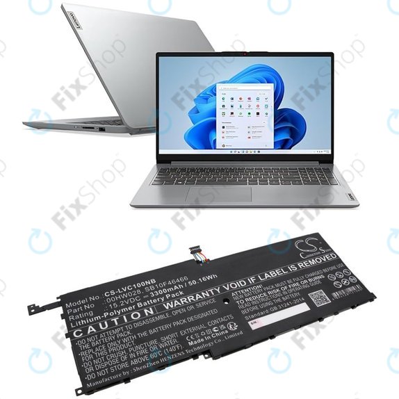 Batterie für Lenovo X1, 3300mAh, Li-Pol, 15.2V, 00HW028, HQ