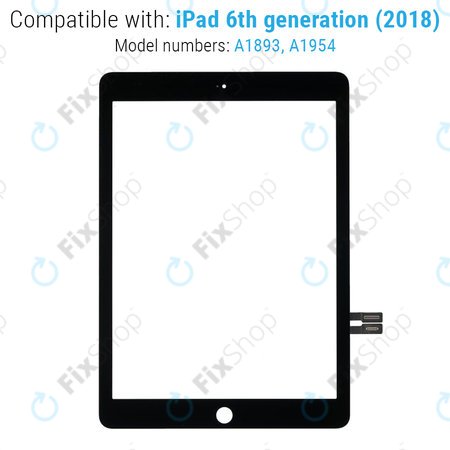 Apple iPad (6th Gen 2018) - Touchscreen Front Glas (Black)