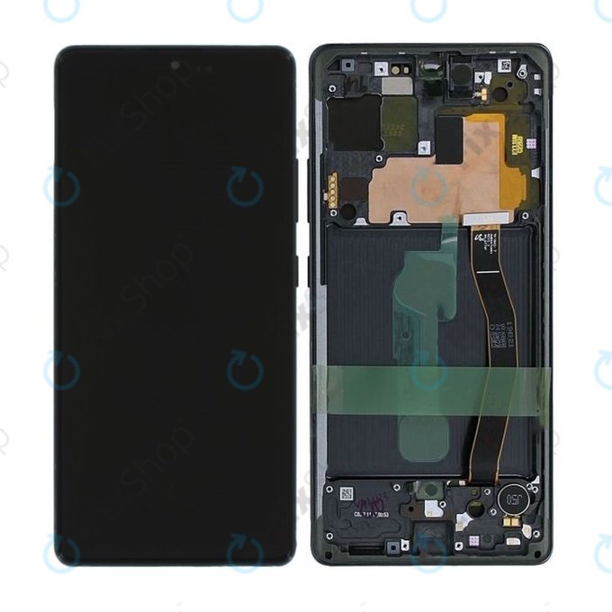 Samsung Galaxy S10 Lite G770F - LCD Display + Touchscreen Front Glas + Rahmen (Prism Black) - GH82-21672A, GH82-22044A, GH82-22045A, GH82-21992A, GH82-22045A Genuine Service Pack