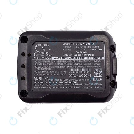 Makita CXT, C, D, F, H, J, P, R, S, T-series - Akku Batterie BL10xx Li-Ion 2500mAh HQ