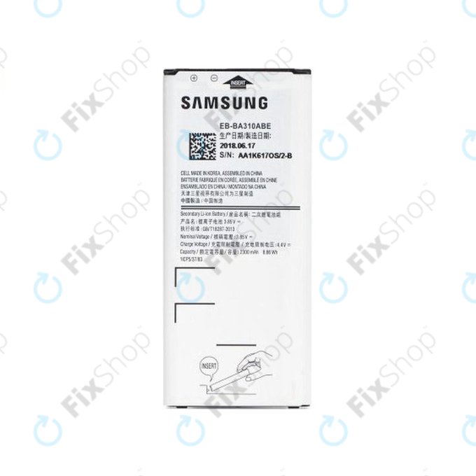 Samsung Galaxy A3 A310F (2016) - Akku Batterie EB-BA310ABE 2300mAh - GH43-04562A, GH43-04562B Genuine Service Pack