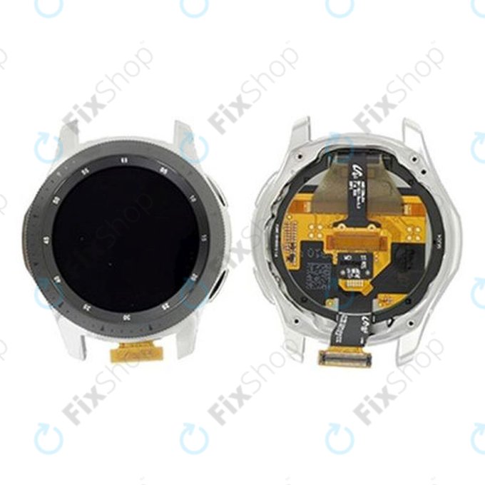 Samsung Galaxy Watch 46mm R800 - LCD Display + Touchscreen Front Glas + Rahmen (Schwarz) - GH97-22504A Genuine Service Pack