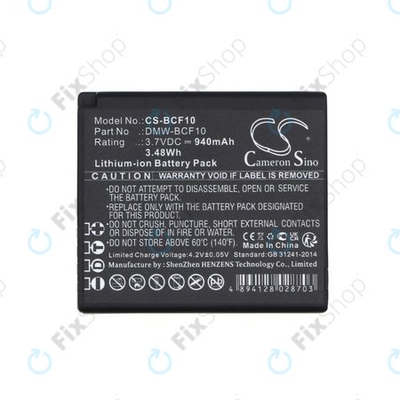 Akku batterie für Panasonic Lumix DMW-BCF10, 940mAh, Li-Ion, 3.7V, DMW-BCF10, HQ