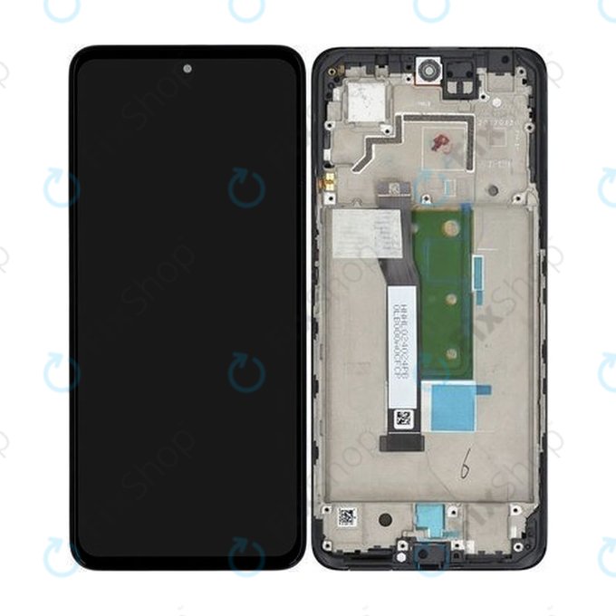 Xiaomi Poco X4 GT 22041216G - LCD Display + Touchscreen Front Glas + Rahmen (Black) - 5600010L1600 Genuine Service Pack