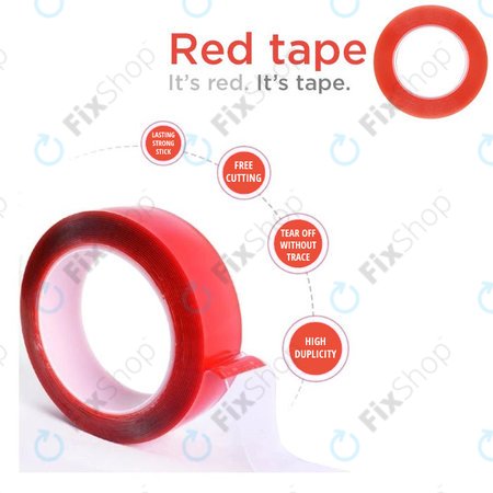 Magic RED Tape - Doppelseitiges Klebeband - 20mm x 25m (Transparent)