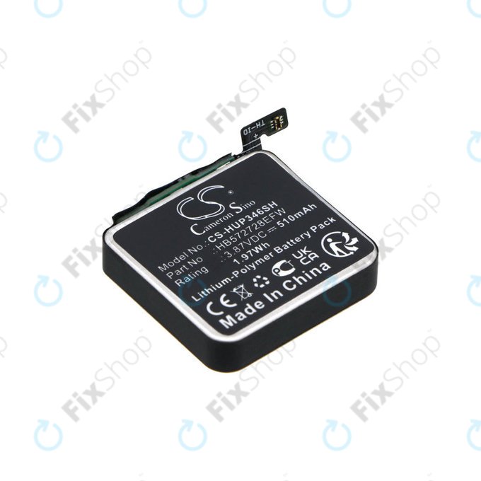 Batterie für Huawei Watch GT3 Pro 46mm, 510mAh, Li-Pol, 3.87V, HB572728EFW, HQ