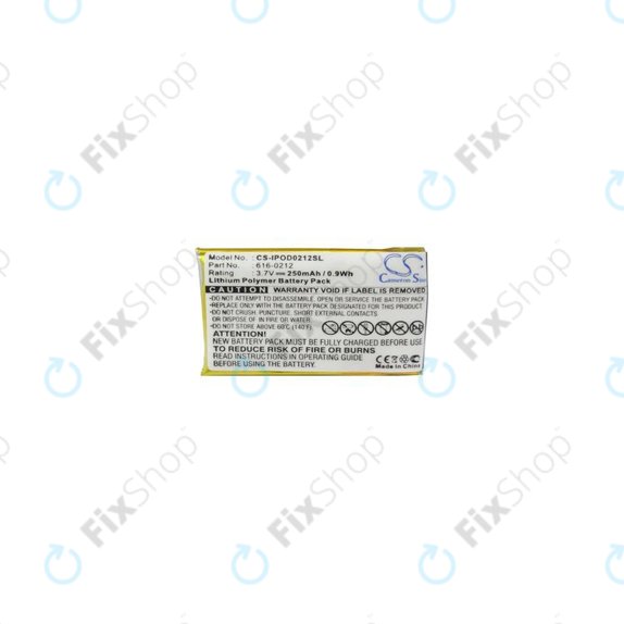 Apple iPod Shuffle (1st Gen) - Akku Batterie 616-0212 250mAh HQ