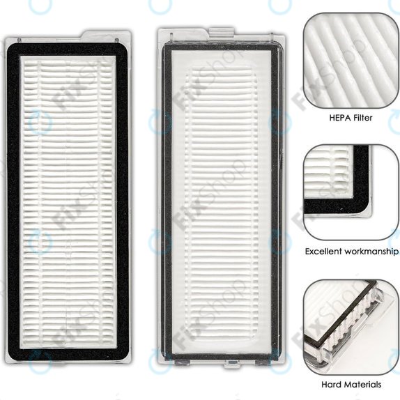 HEPA-Filter, 2 Stk. für Xiaomi Roborock Qrevo Curv, Qrevo Edge, Qrevo MaxV, Qrevo Pro, Qrevo Plus, QV-series