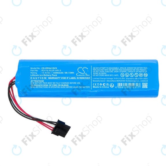 Xiaomi Dreame Bot X30 Ultra, X40 Ultra, X40 Pro Ultra, L30 Ultra, D10s Plus - Akku Batterie R2416-4S2P-HPLS 14.4V Li-Ion 6300mAh HQ
