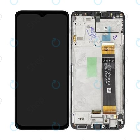 Samsung Galaxy A23 4G A235F - LCD Display + Touchscreen Front Glas + Rahmen (Black) - GH82-28563A, GH82-28657A Genuine Service Pack