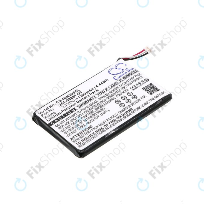 Batterie für Garmin Nüvi 2660, 1200mAh, Li-Pol, 3.7V, 361-00051-00, HQ