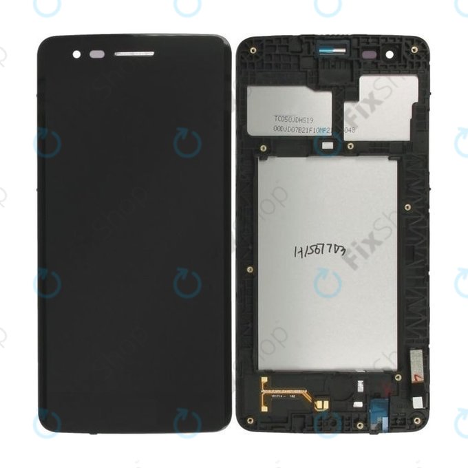 LG K8 M200N (2017) - LCD Display + Touchscreen Front Glas + Rahmen (Black) TFT