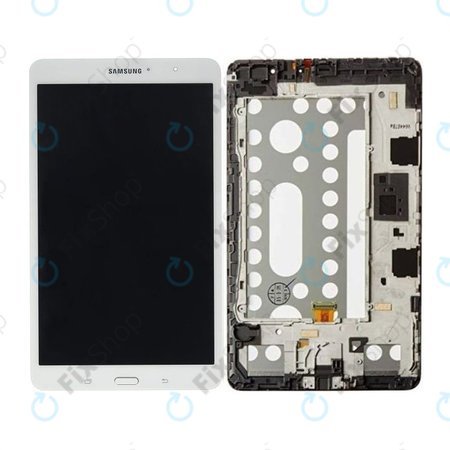 Samsung Galaxy Tab 4 Pro 8.4 T320 - LCD Display + Touchscreen Front Glas + Rahmen (White) - GH97-15556A Genuine Service Pack