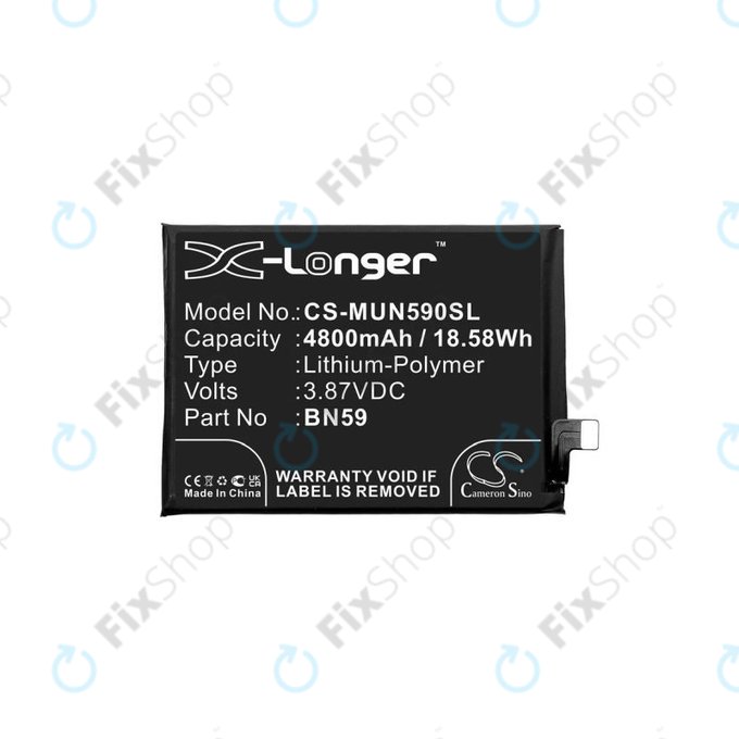 Xiaomi Redmi Note 10 M2101K7AI M2101K7AG, Note 10S M2101K7BG M2101K7BI - Akku Batterie BN59 4800mAh HQ