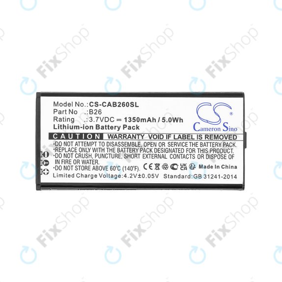 Batterie für Cat B26, 1350mAh, Li-Ion, 3.7V, B26, HQ