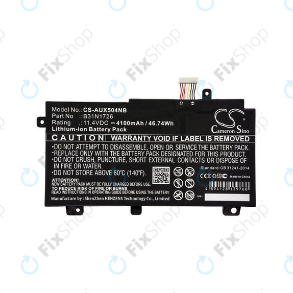 Batterie für Asus TUF 504, 505, 554, 656, FX504, Tuf Gaming A15, 4100mAh, Li-Ion, 11.4V, B31N1726, HQ