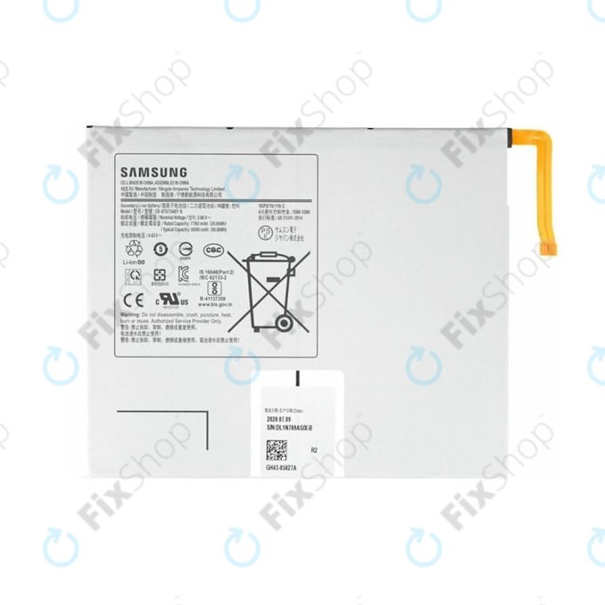Samsung Galaxy Tab S7 T870, T875, T876B - Akku Batterie 8000mAh EB-BT875ABY- GH43-05028A Genuine Service Pack