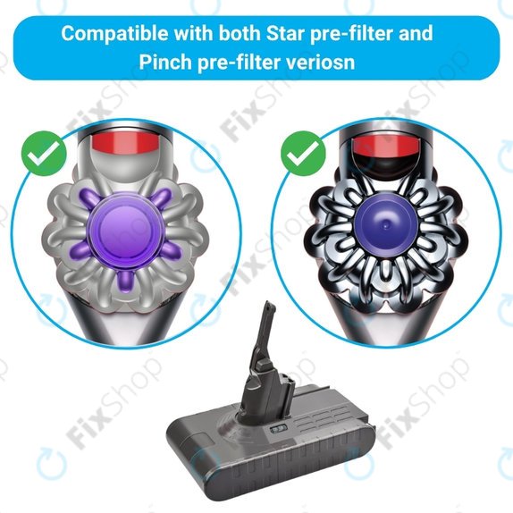 Dyson V8 - Akku Batterie 215681, PM8-US-HFB1497A Li-Ion 21.6V 4000mAh