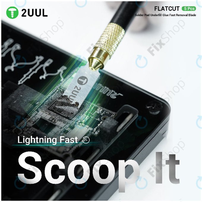 Klingen zum Entfernen von Underfill-Kleber, Flachschnitt, 2UUL DA28, 5 Stk./Packung