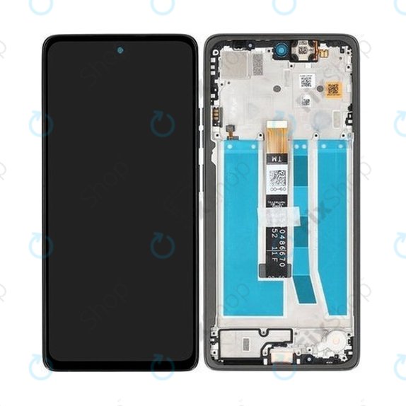 Motorola Moto G75 5G XT2437-2 - LCD Display + Touchscreen Front Glas + Rahmen (Black) TFT