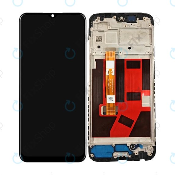 Oppo A38 CPH2579 - LCD Display + Touchscreen Front Glas + Rahmen (Glowing Black) TFT