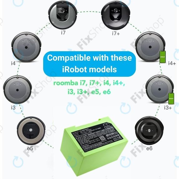 iRobot Roomba e-series, i-series - Akku Batterie ABL-D1, 4624864, ABL-D2 Li-Ion 14.4V 2600mAh HQ