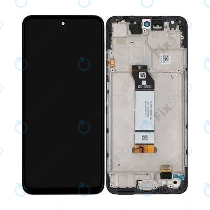 Xiaomi Redmi Note 10 5G - LCD Display + Touchscreen Front Glas + Rahmen (Graphit Gray) - 5600020K1900 Genuine Service Pack