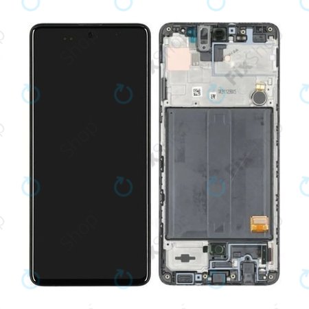 Samsung Galaxy A51 A515F - LCD Display + Touchscreen Front Glas + Rahmen (Prism Crush Black) - GH82-21669A, GH82-21680A, GH82-22083A, GH82-22084A Genuine Service Pack