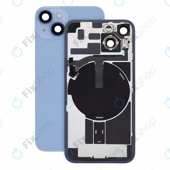 Glas der Rückabdeckung für iPhone 14, Blue, Pulled A