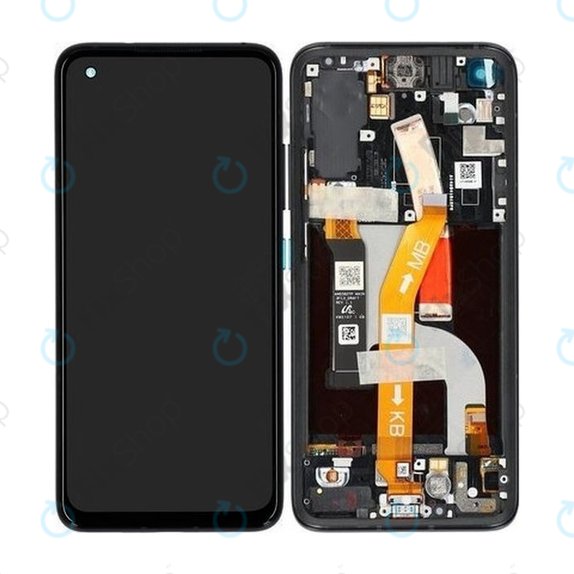 Asus Zenfone 8 ZS590KS - LCD Display + Touchscreen Front Glas + Rahmen (Obsidian Black) OLED