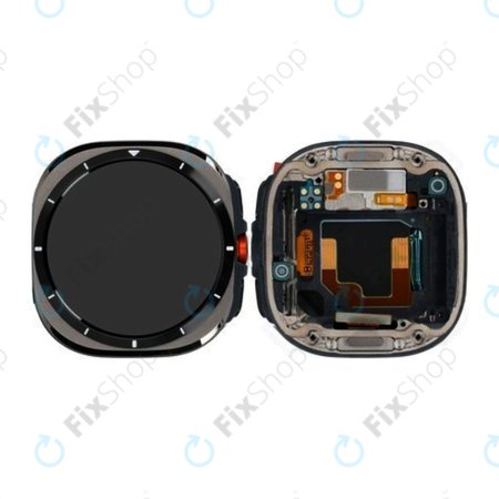 Samsung Galaxy Watch Ultra (LTE) SM-L705U - LCD Display + Touchscreen Front Glas + Rahmen (Titanium) - GH82-35194B Genuine Service Pack
