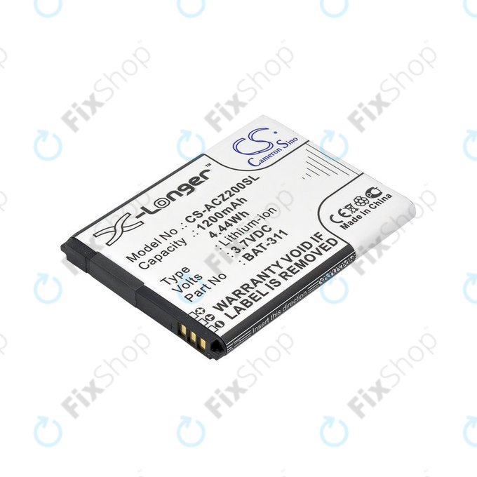 Akku batterie für Acer Liquid Z200, BAT-311, Li-ion, 3.7V, 1200mAh, HQ